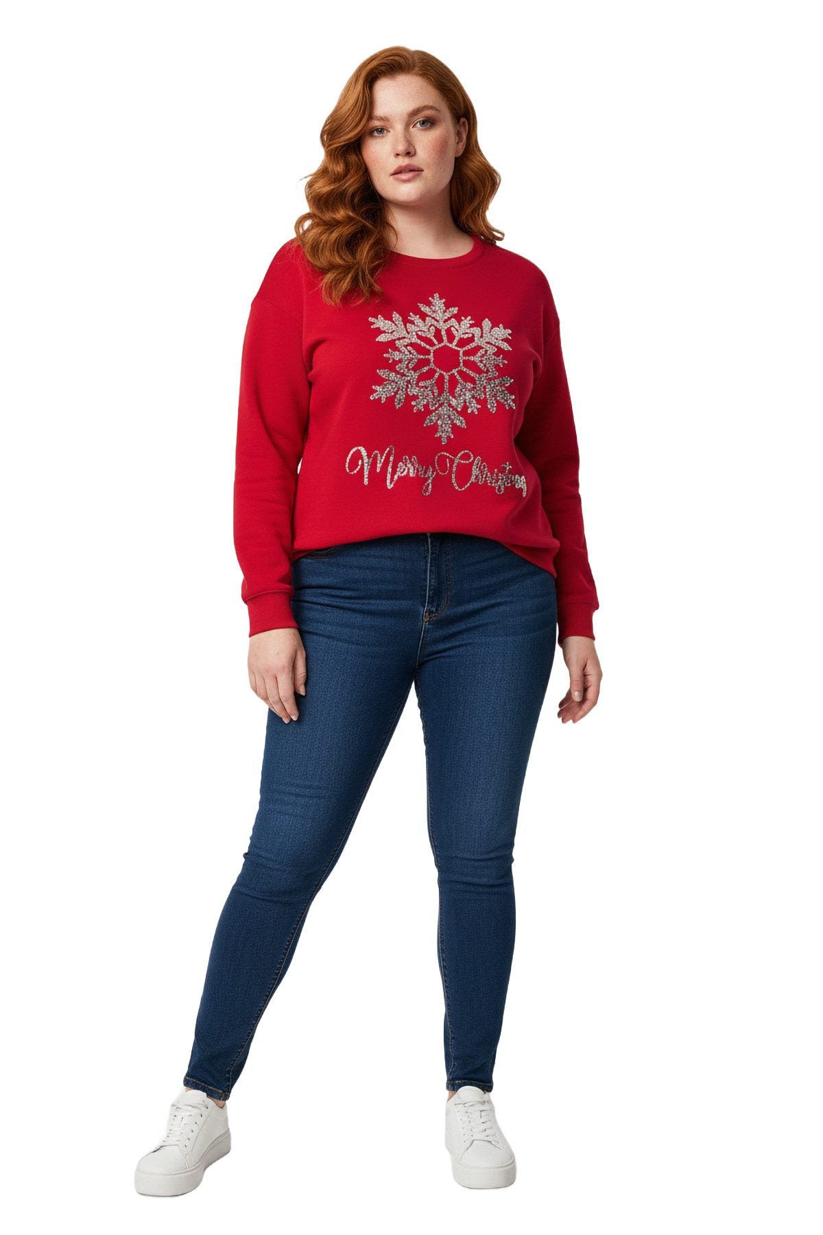 Sweatshirt mit Schneeflockenmuster