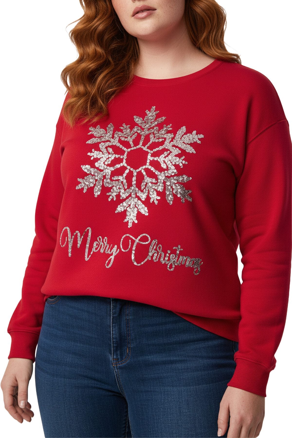 Sweatshirt mit Schneeflockenmuster