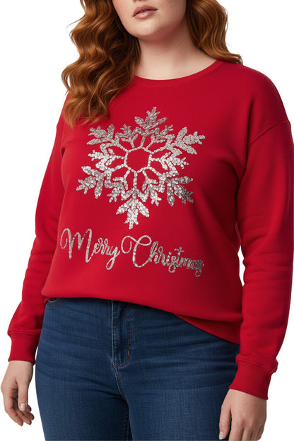 Sweatshirt mit Schneeflockenmuster