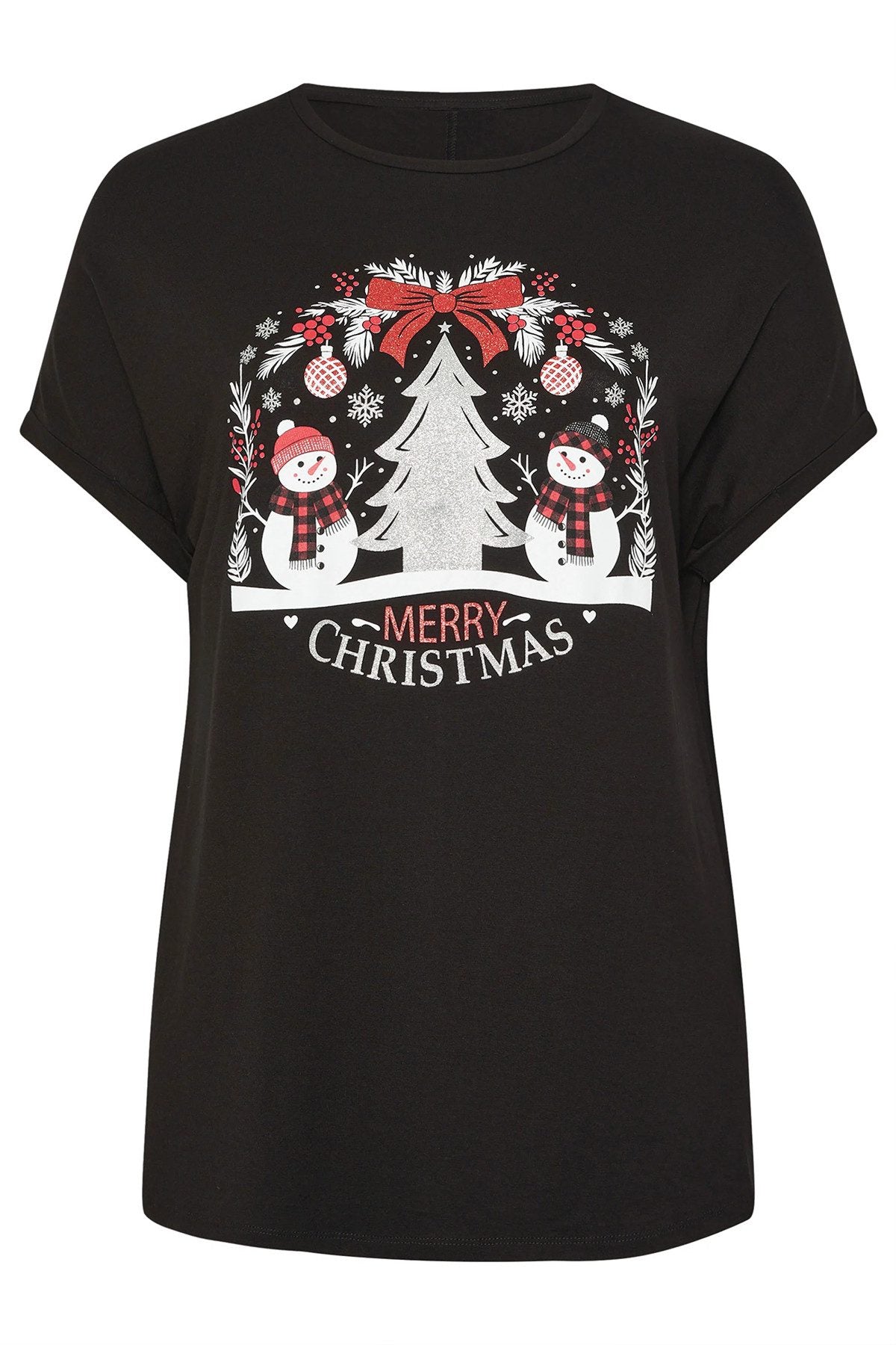 T-Shirt mit Schneemann-Motiv
