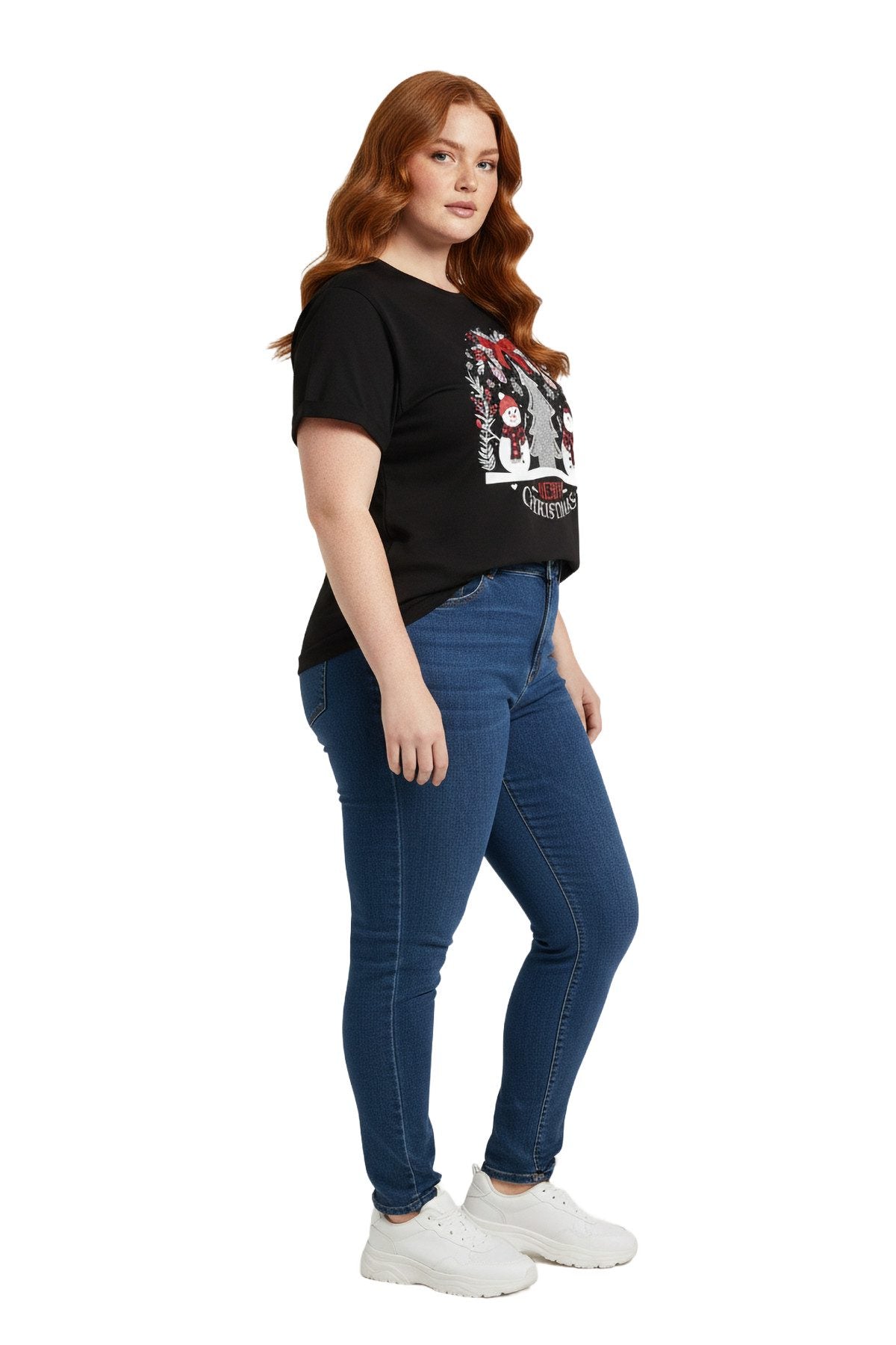 T-Shirt mit Schneemann-Motiv