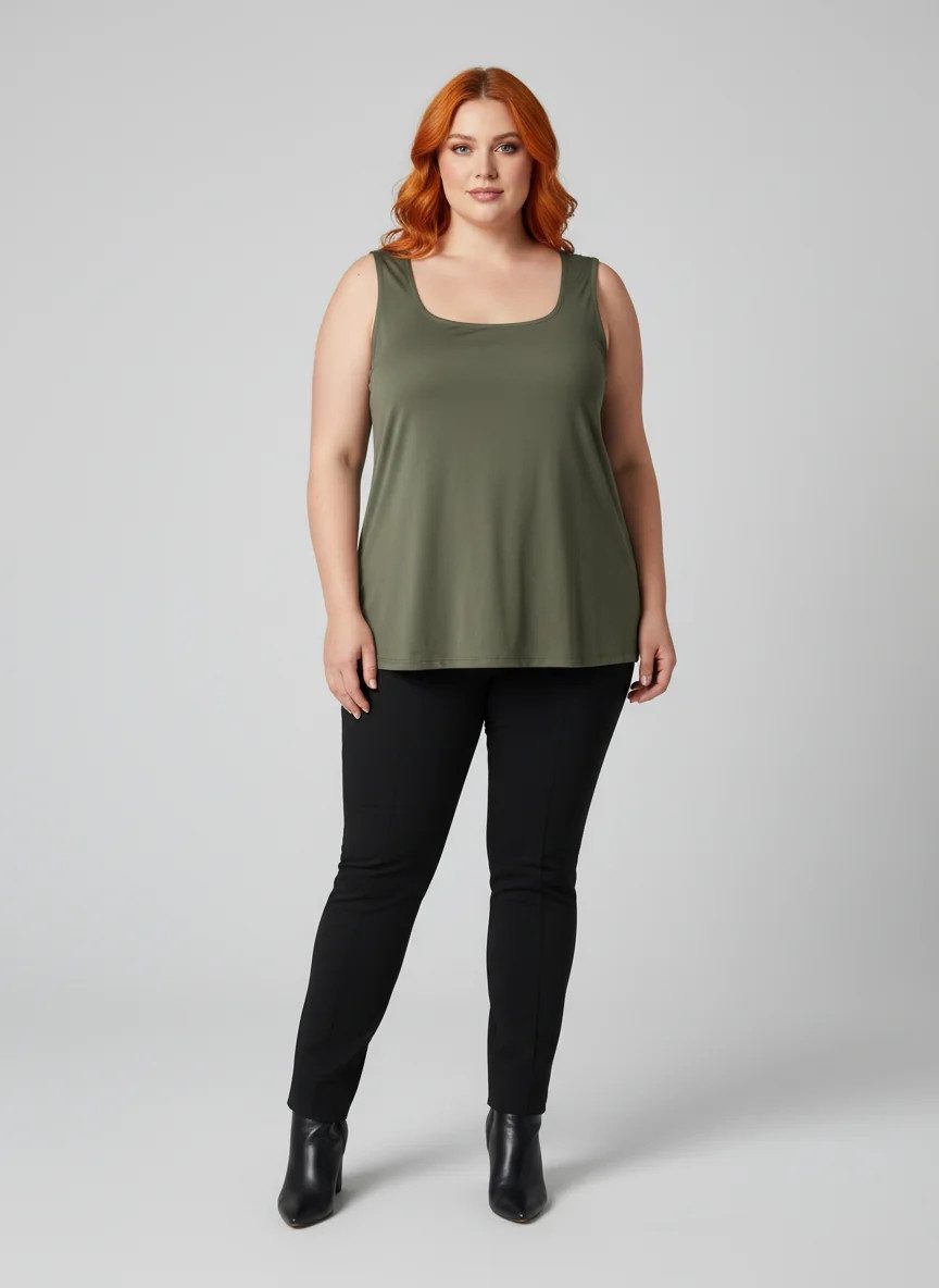 Bluse mit eckigem Ausschnitt