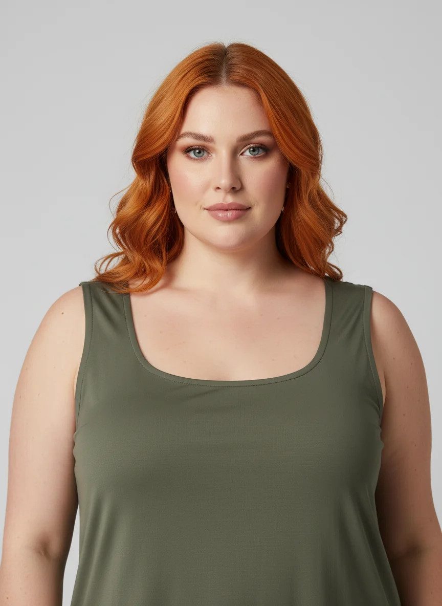 Bluse mit eckigem Ausschnitt