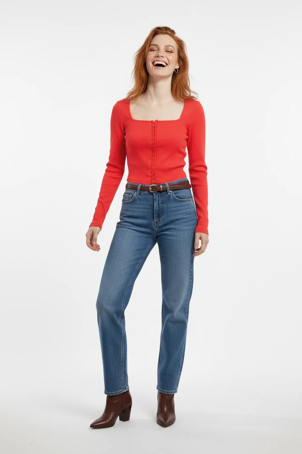 Quadratisches Neck Crop Top