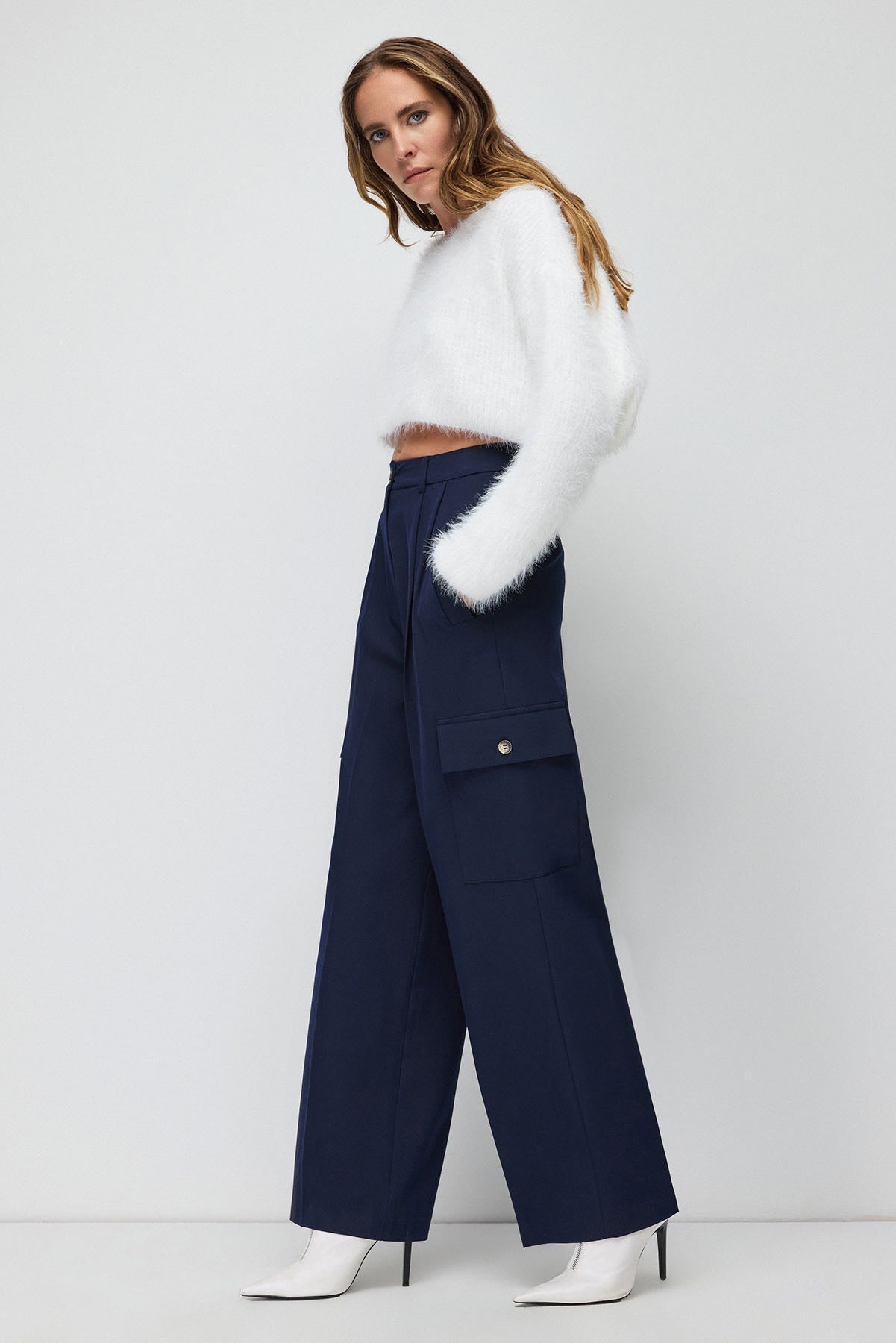 Gewebte Hose mit Cargotaschen