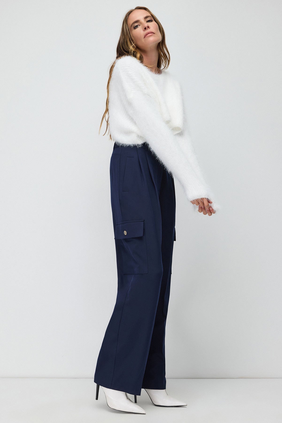 Gewebte Hose mit Cargotaschen