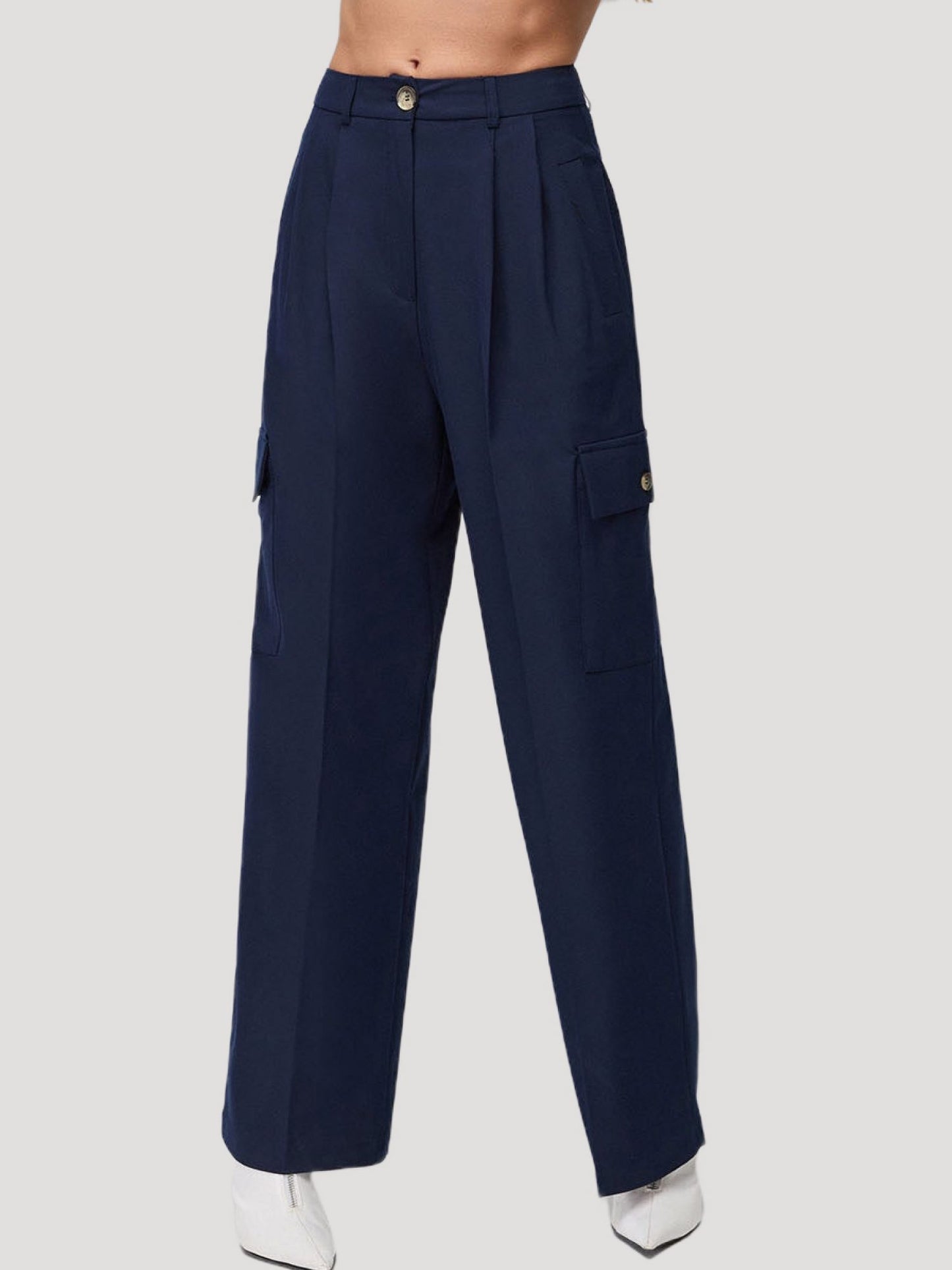 Gewebte Hose mit Cargotaschen