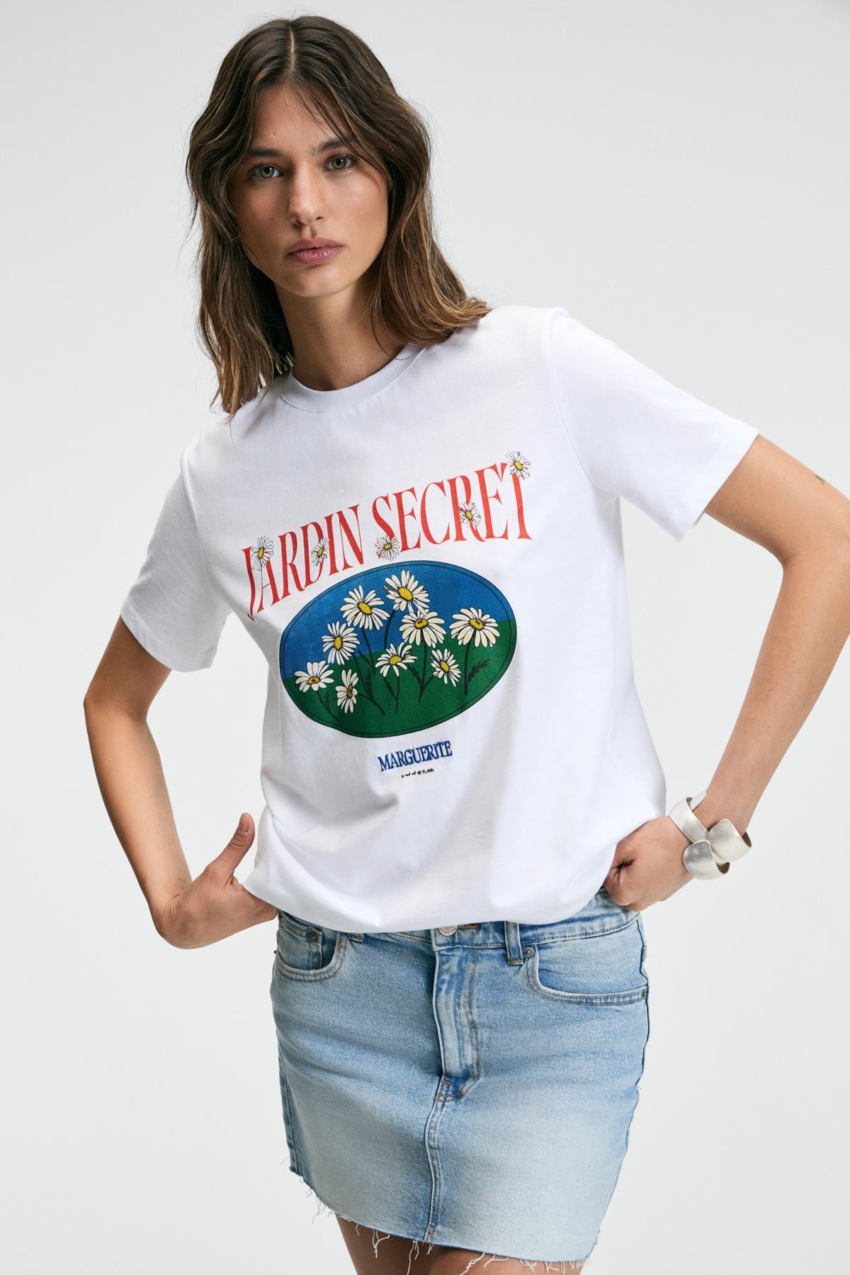 ETHIQUET KARIVA Damen Regular Fit T-Shirt Weiß