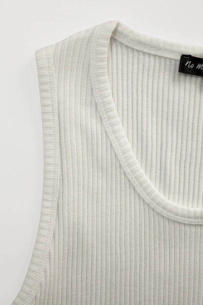 Rippstrick Basic Top mit Stretch