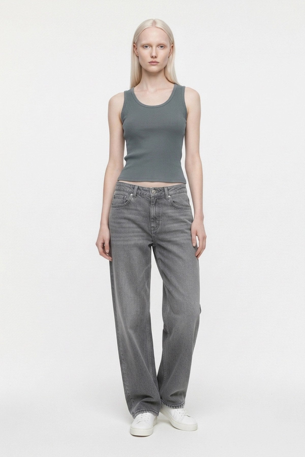 Rippstrick Basic Top mit Stretch