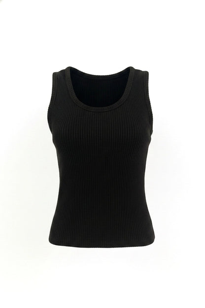 Rippstrick Basic Top mit Stretch