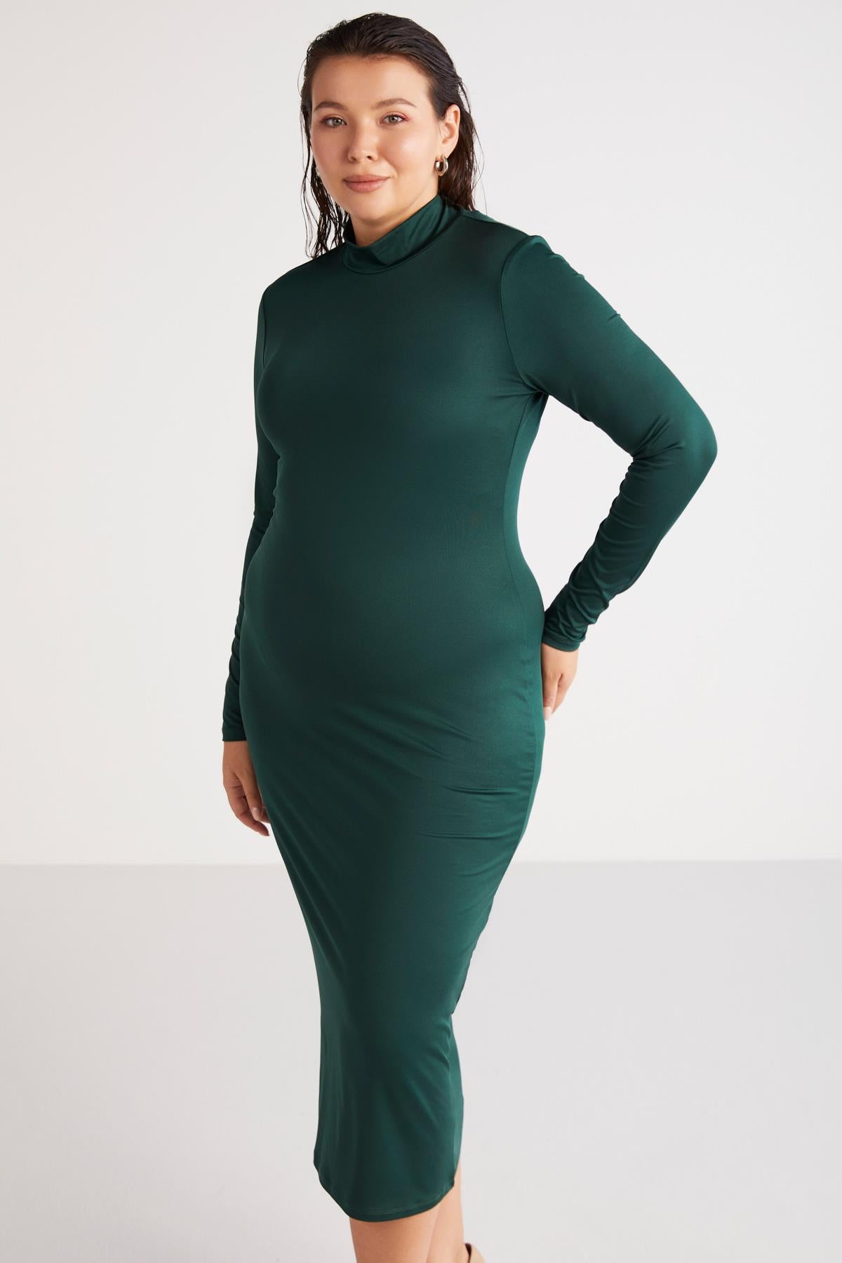 Plus Size Gestricktes Bleistiftkleid