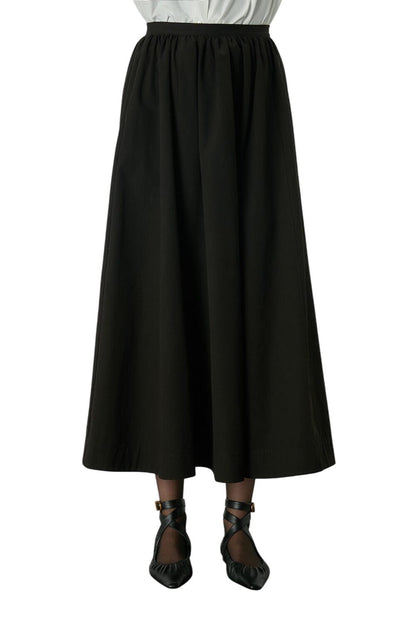 Katy Gabardine Raffung Rock Schwarz