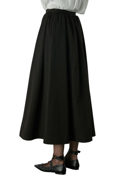 Katy Gabardine Raffung Rock Schwarz