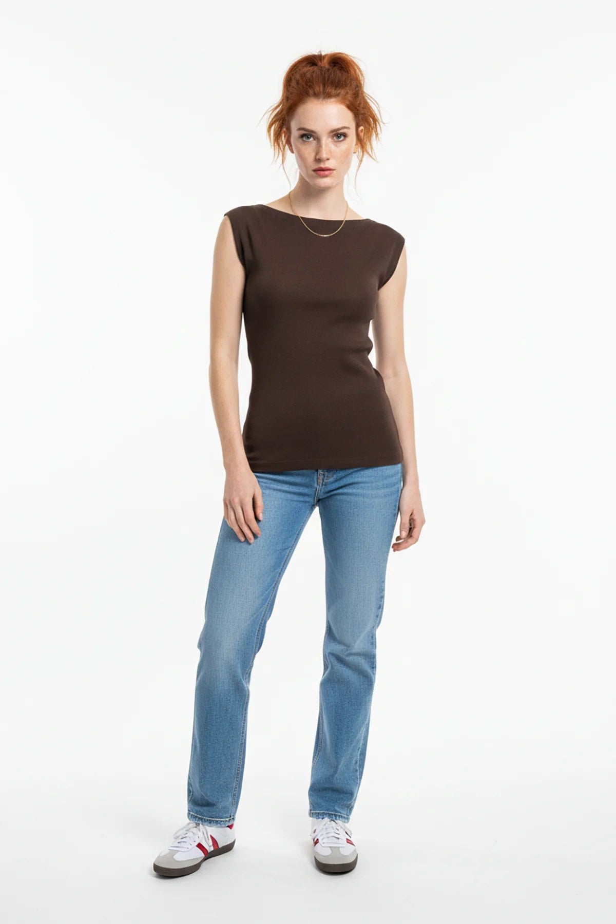 Bootsausschnitt Basic Bluse