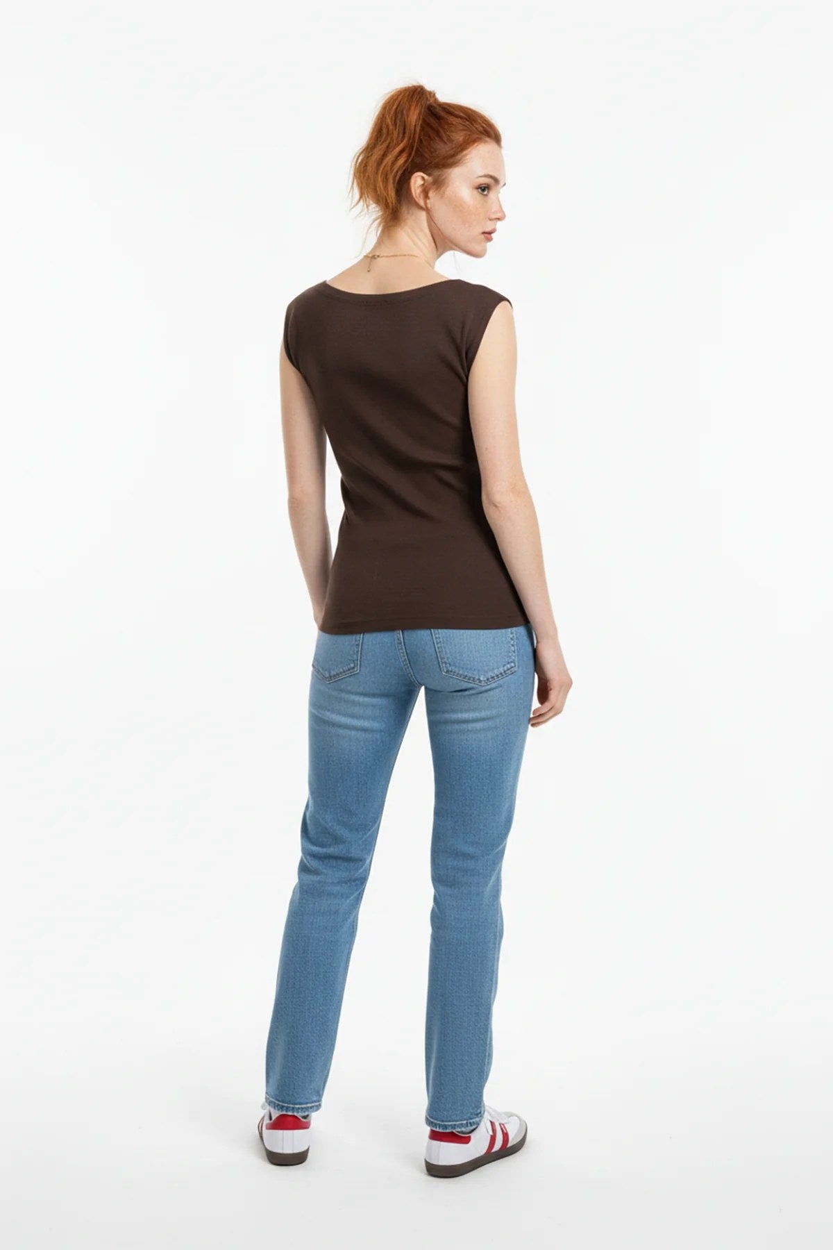 Bootsausschnitt Basic Bluse