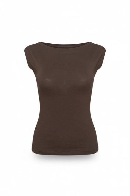 Bootsausschnitt Basic Bluse