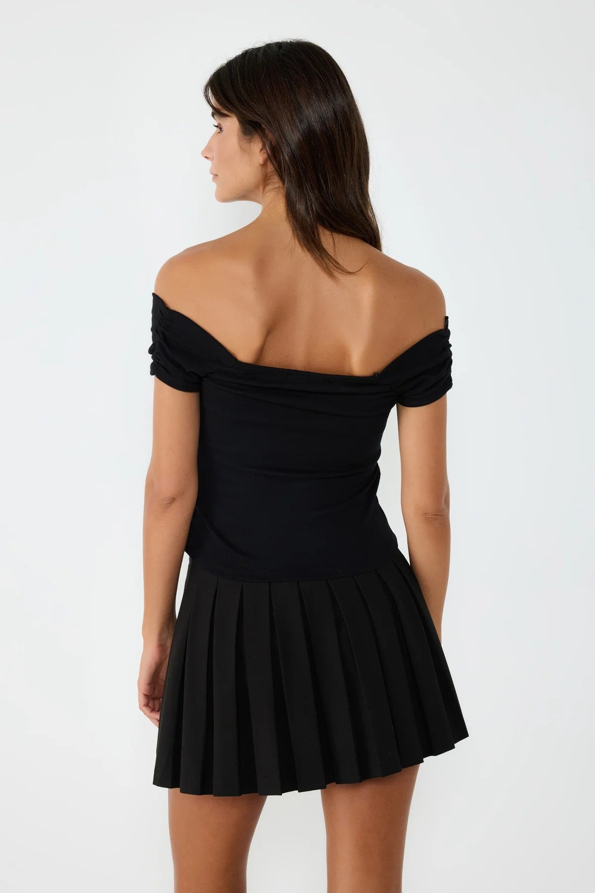 Basic-Bluse mit U-Boot-Ausschnitt