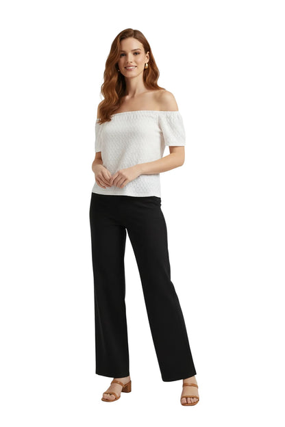 Boot-Ausschnitt Bluse