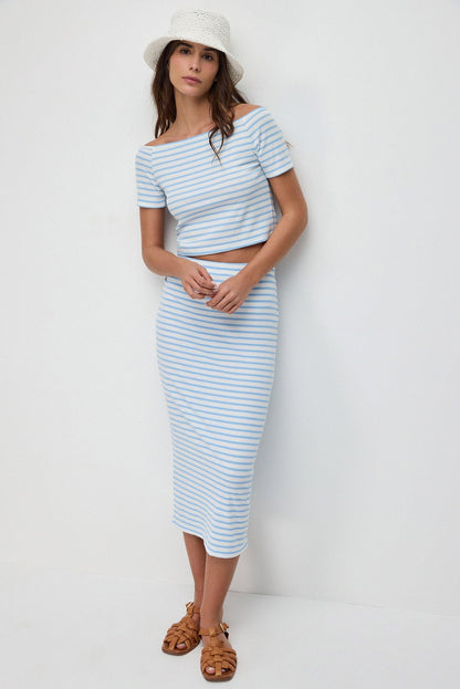 Gestreifte Crop-Bluse