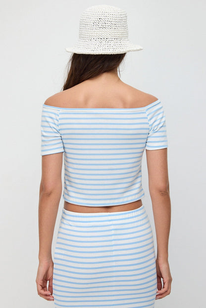 Gestreifte Crop-Bluse