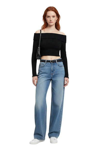 Crop-Strickbluse