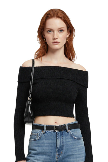 Crop-Strickbluse