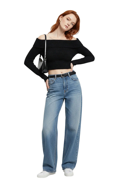 Crop-Strickbluse