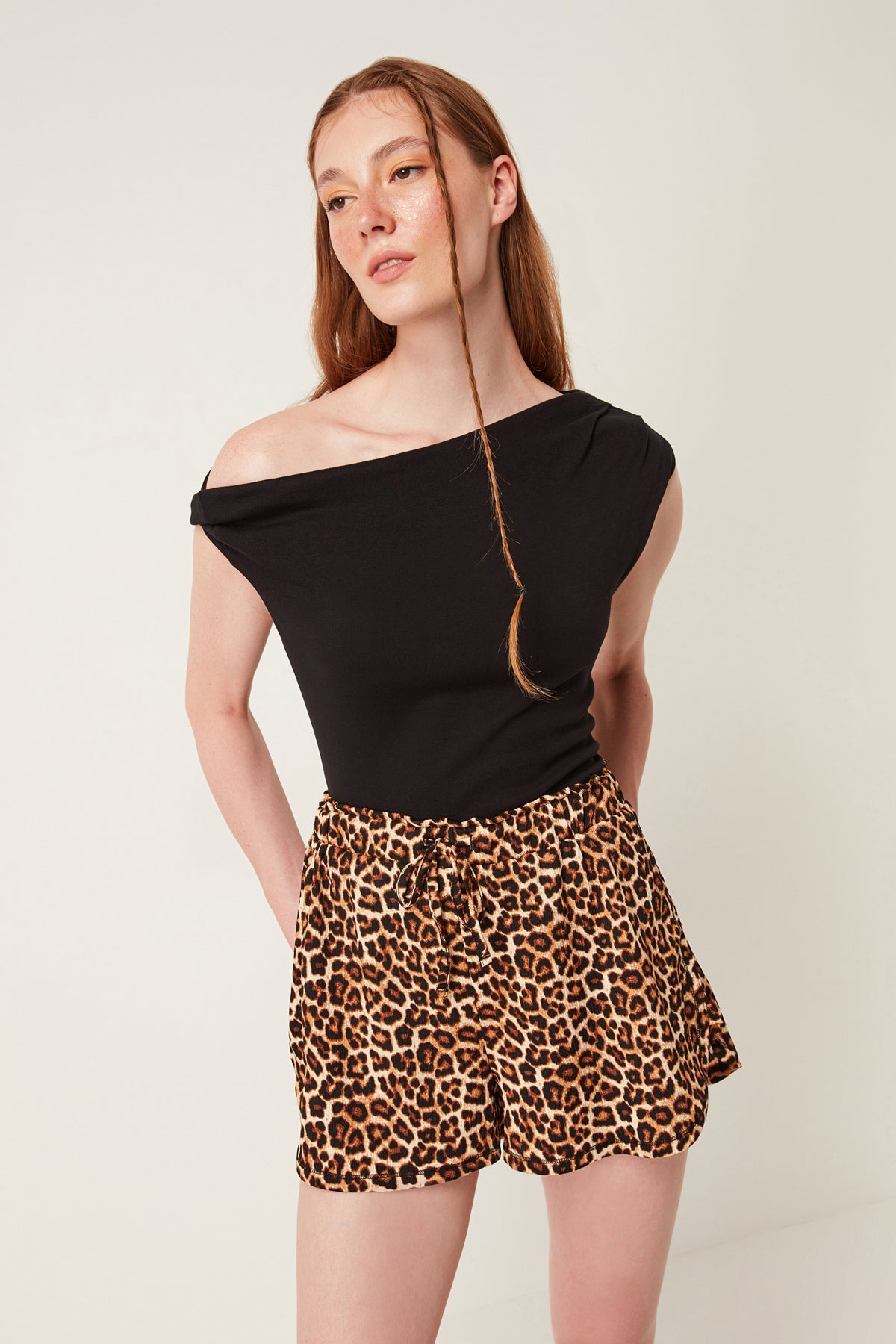 schulterfreie Bluse