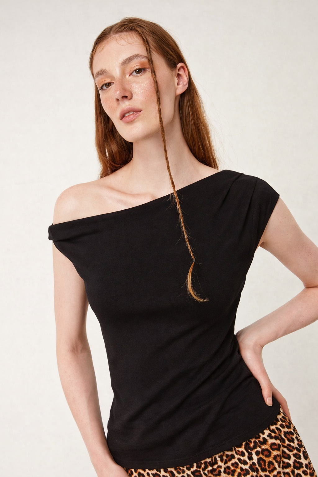 schulterfreie Bluse