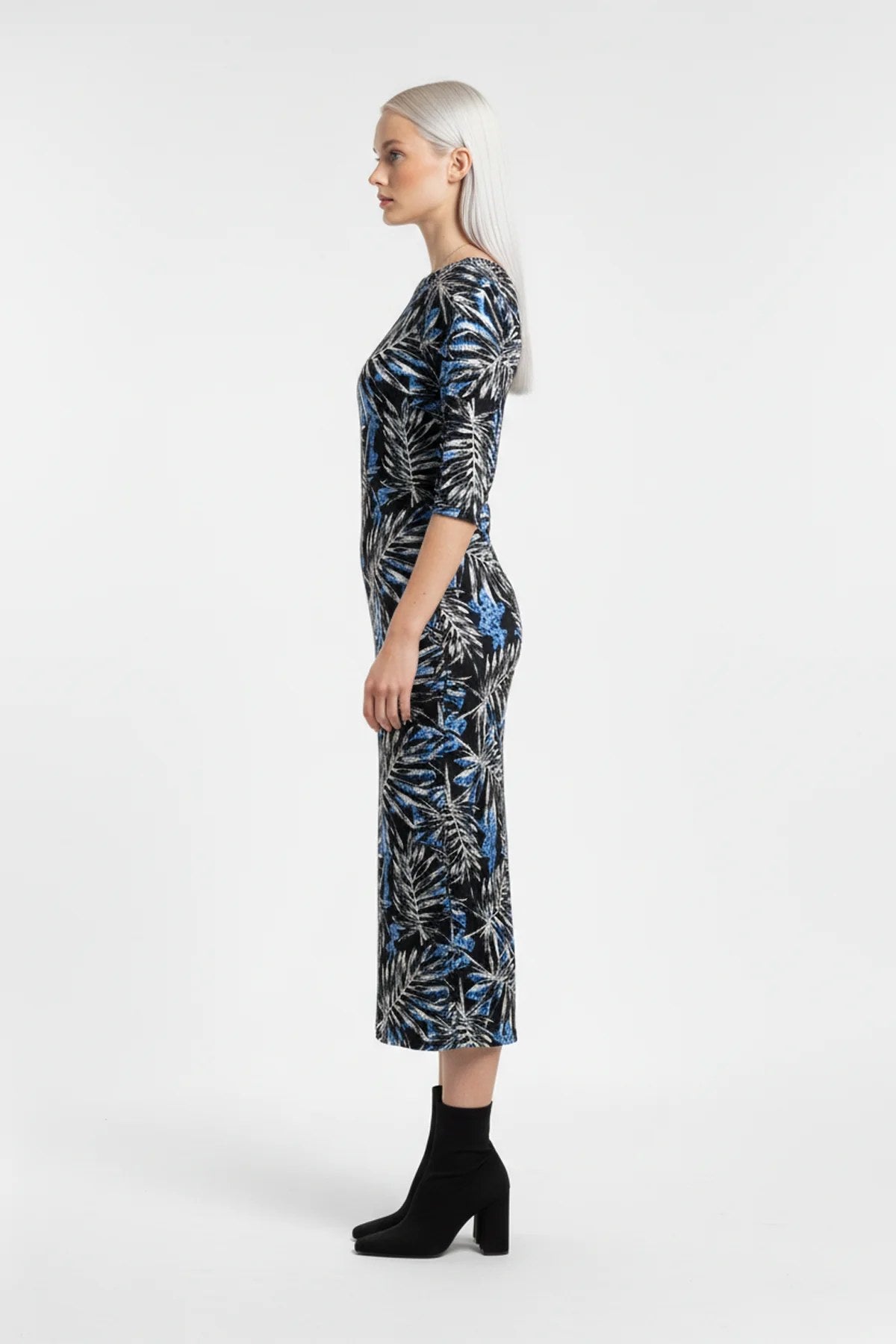 Boot-Ausschnitt Langkleid
