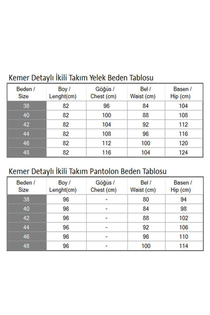 Beigees Detail-Zweiteiler Kemer 19232