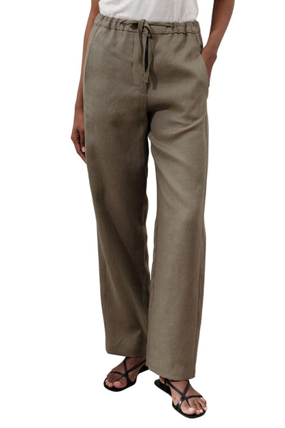 Leinenhose in Khaki