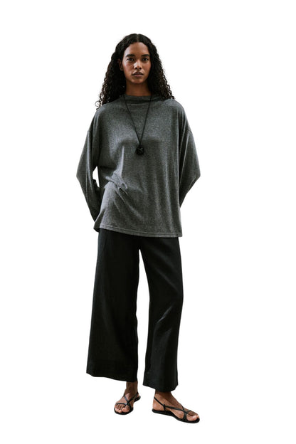 Bluse aus Leinenmischung ECRU