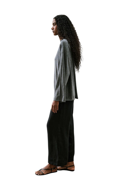 Bluse aus Leinenmischung ECRU