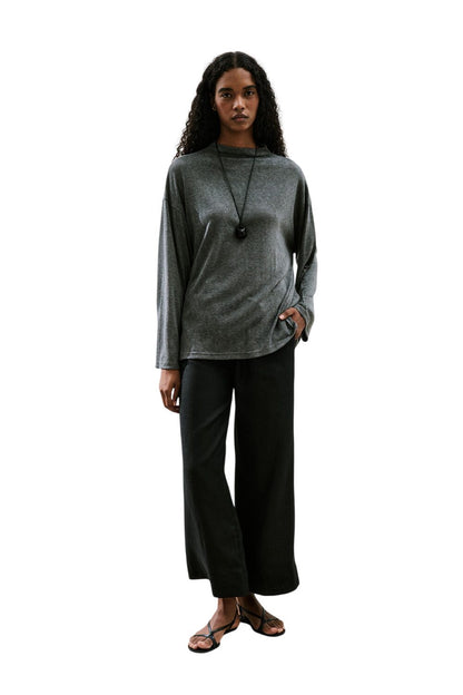 Bluse aus Leinenmischung ECRU