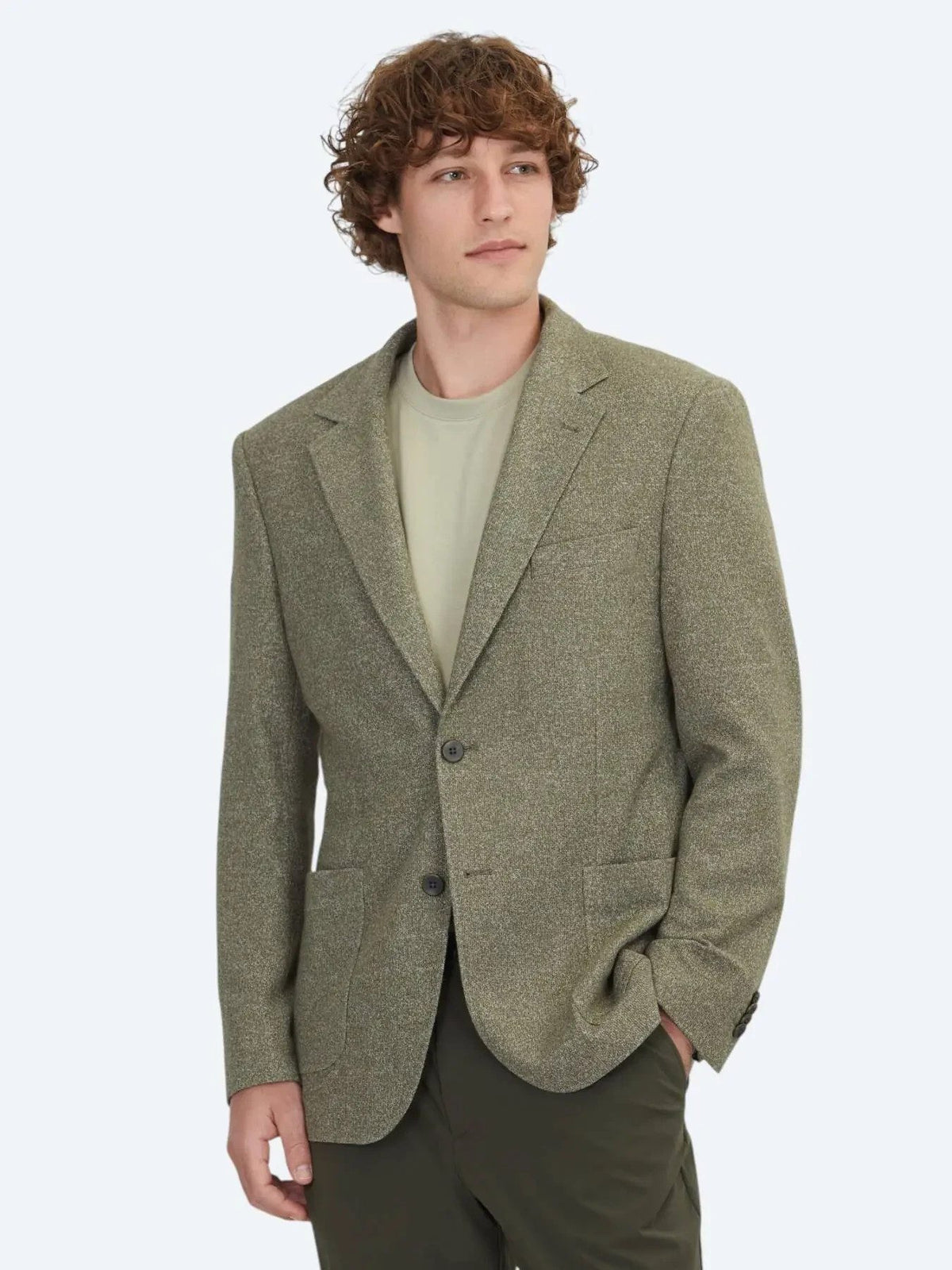 Khaki Muster Modern Fit Baumwollmischung Jacke