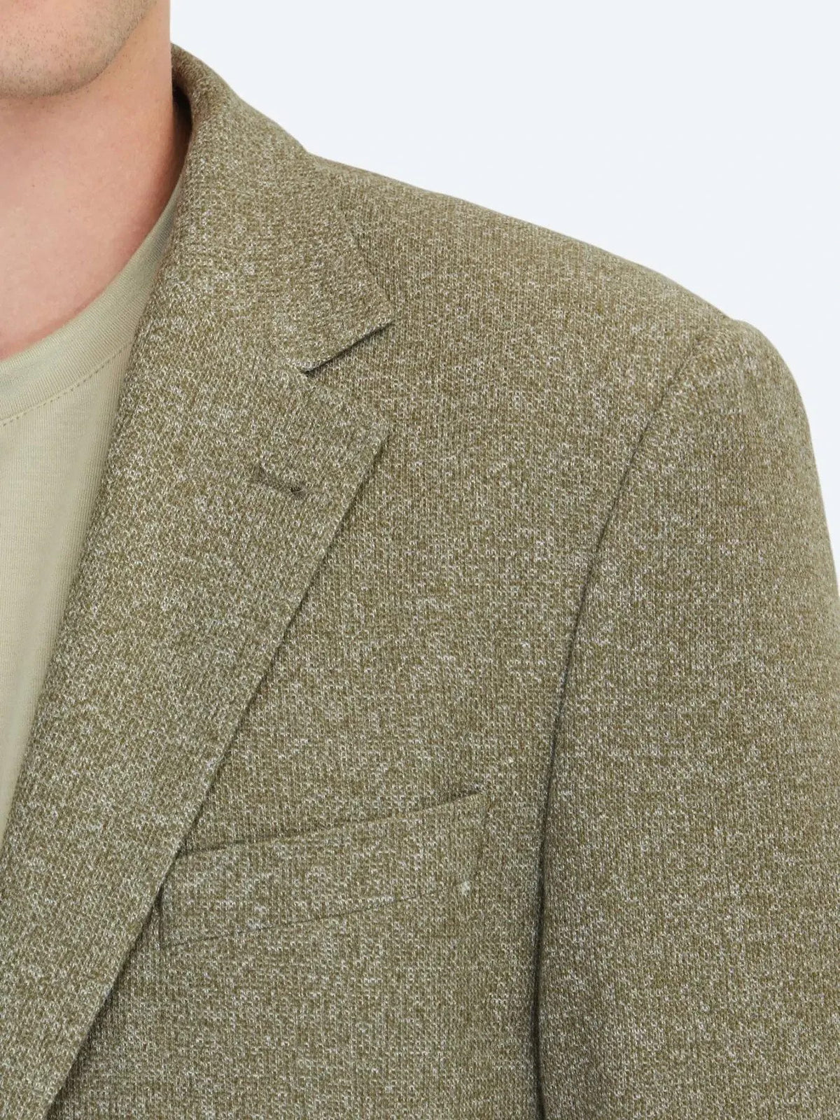 Khaki Muster Modern Fit Baumwollmischung Jacke