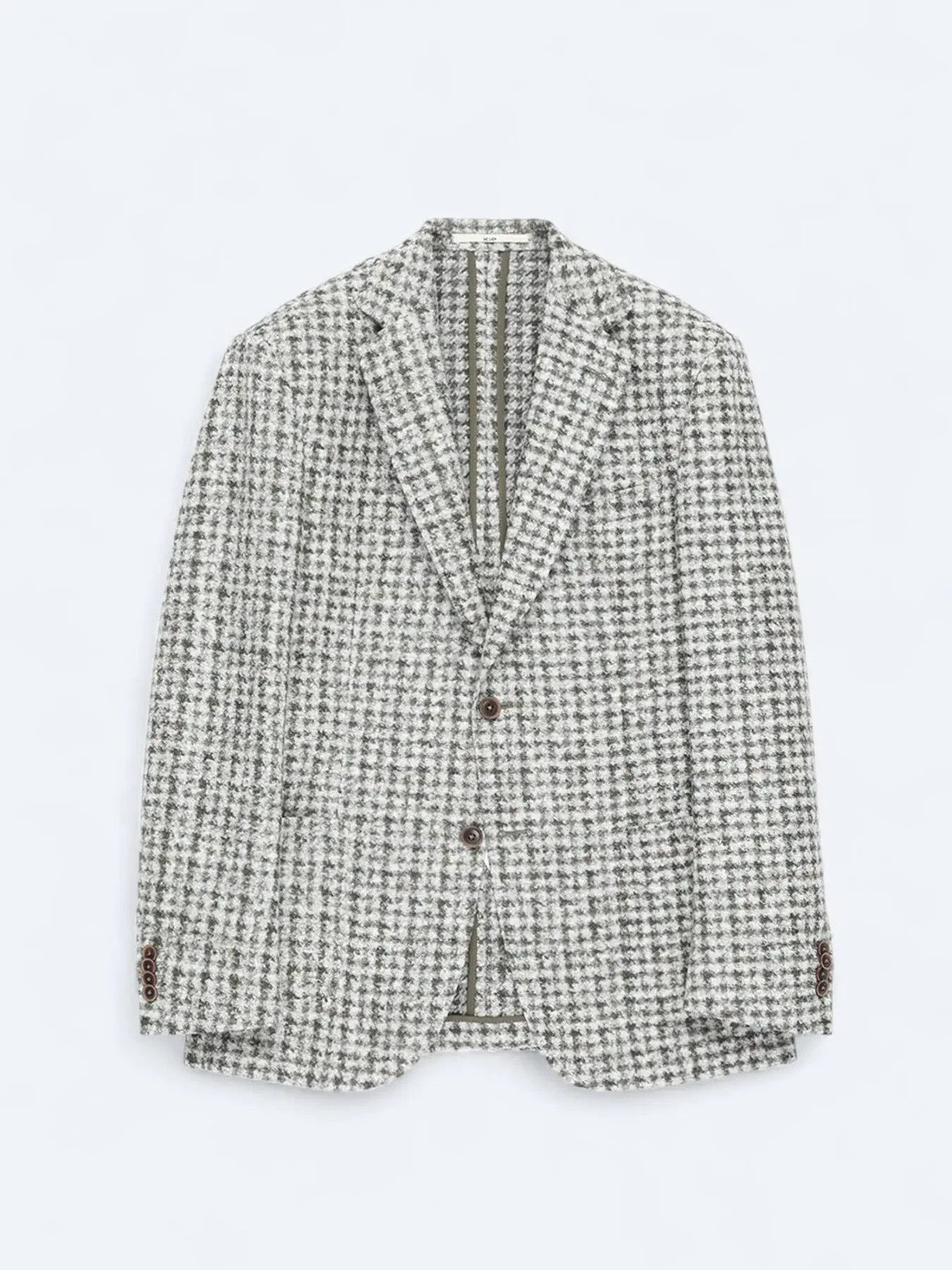 Khaki gemusterte moderne Wolljacke