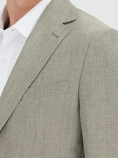 Khaki Schlichte Moderne Passform Wolljacke