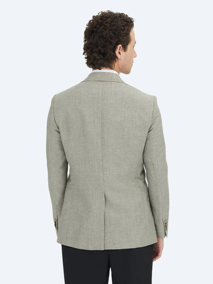 Khaki Schlichte Moderne Passform Wolljacke