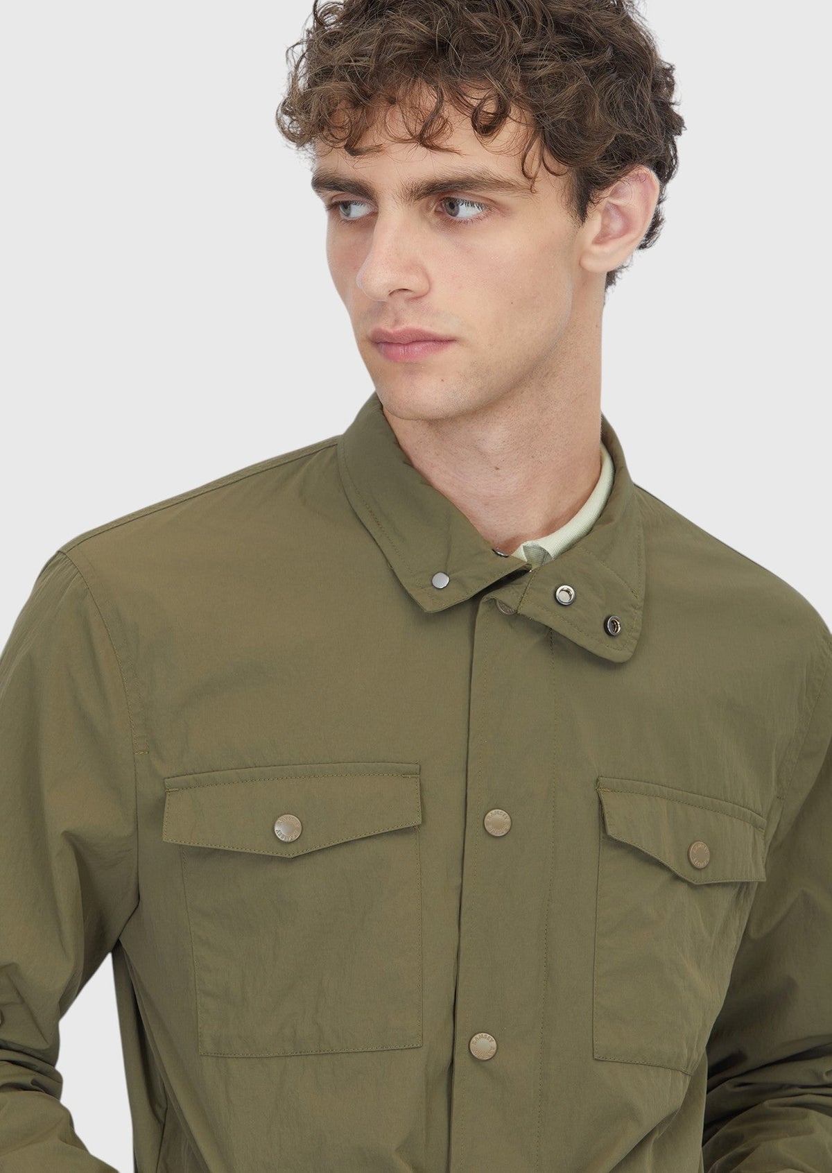 Ramsey Khaki Regular Fit Versteckte Kapuze Freizeitjacke