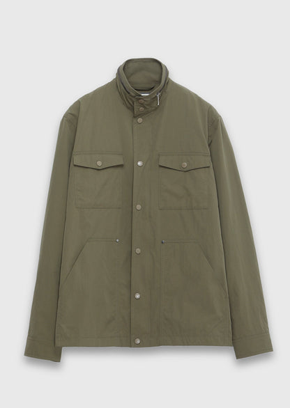 Khaki Regular Fit Versteckte Kapuze Freizeitjacke