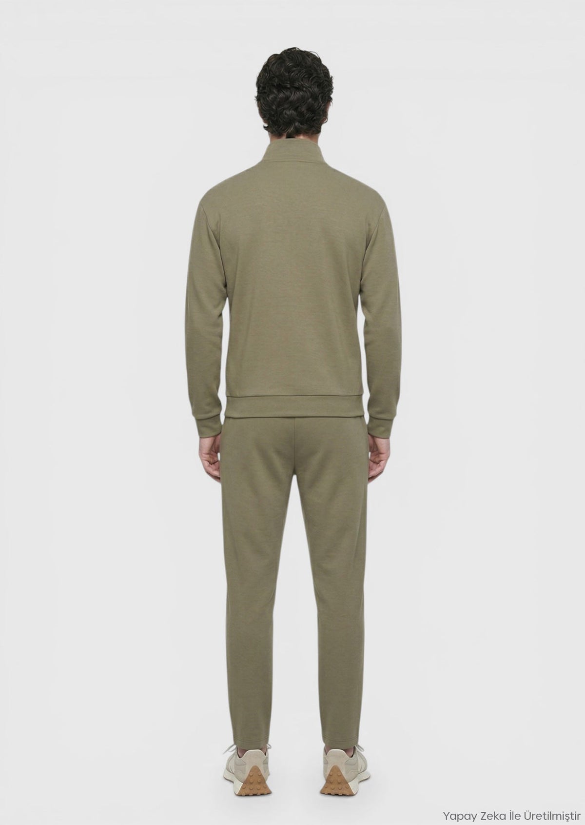 Ramsey Khaki Rollkragen Sweatshirt schlicht