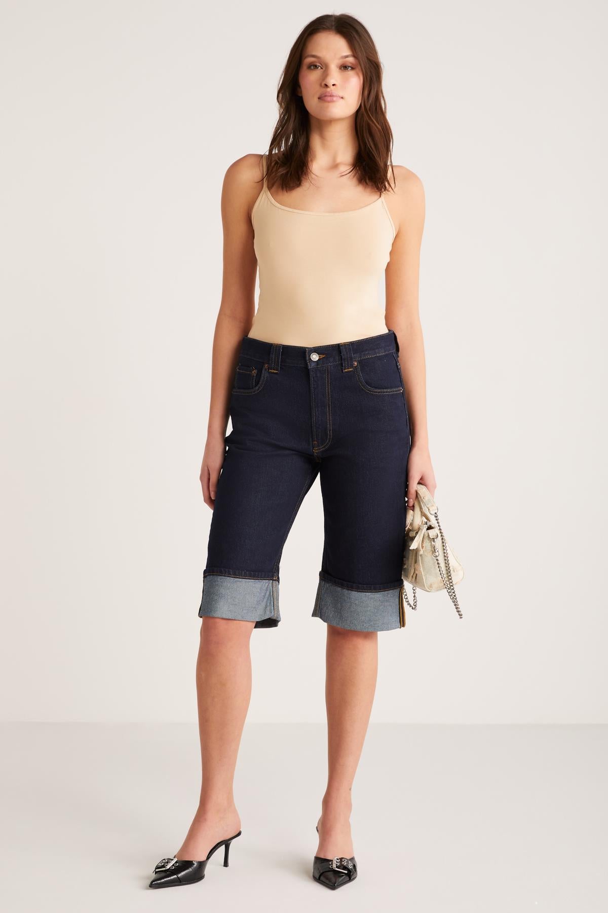 KHLOE Damen Slim Baumwoll Top