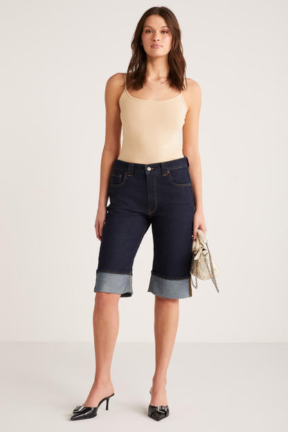 KHLOE Damen Slim Baumwoll Top