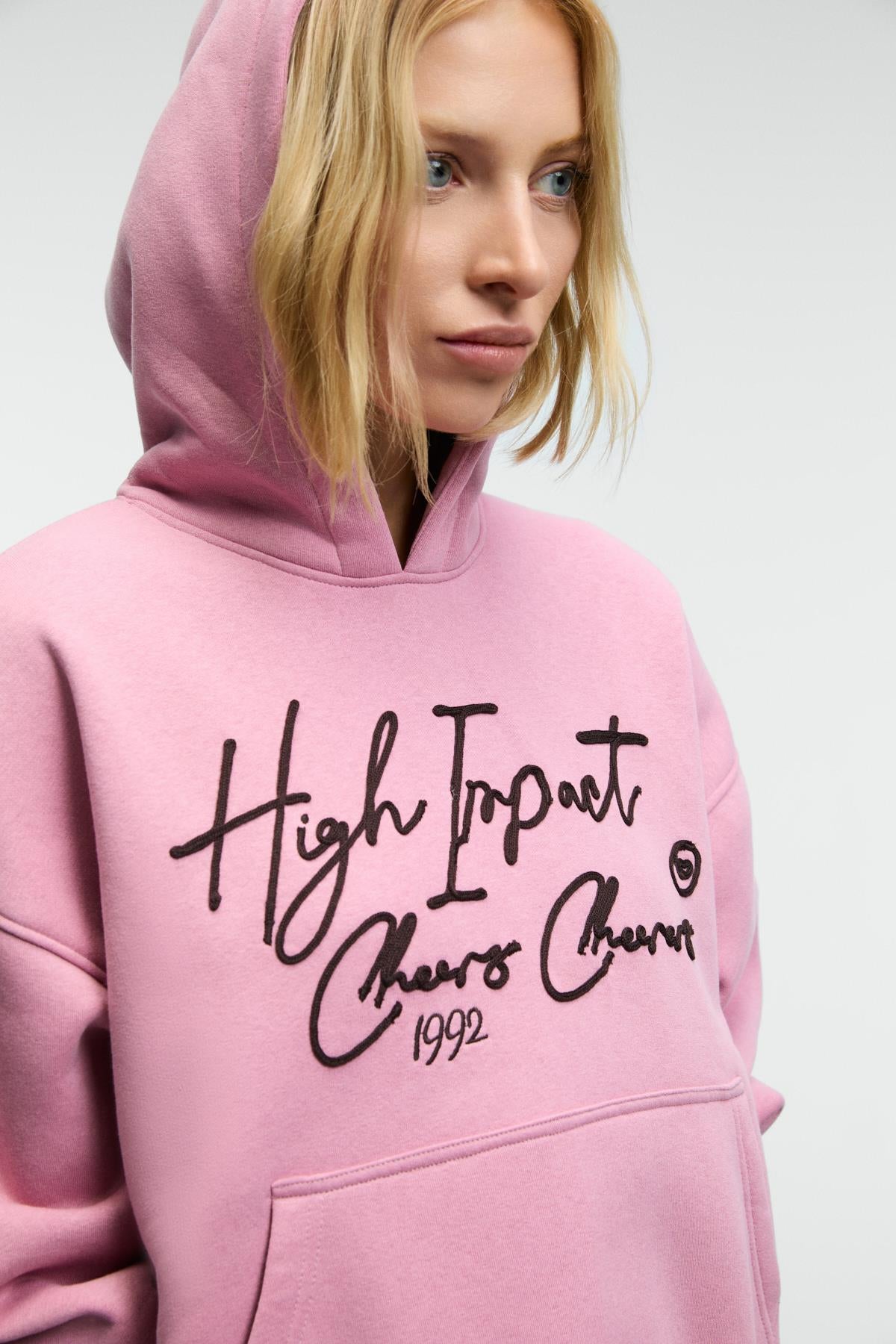 GRIMELANGE KIKRES Damen Oversized Sweatshirt Dunkelrosa