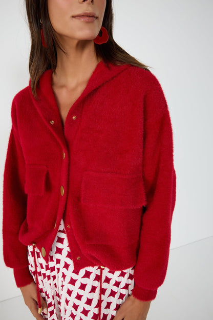 Strickjacke mit Knopfdetails und Taschen