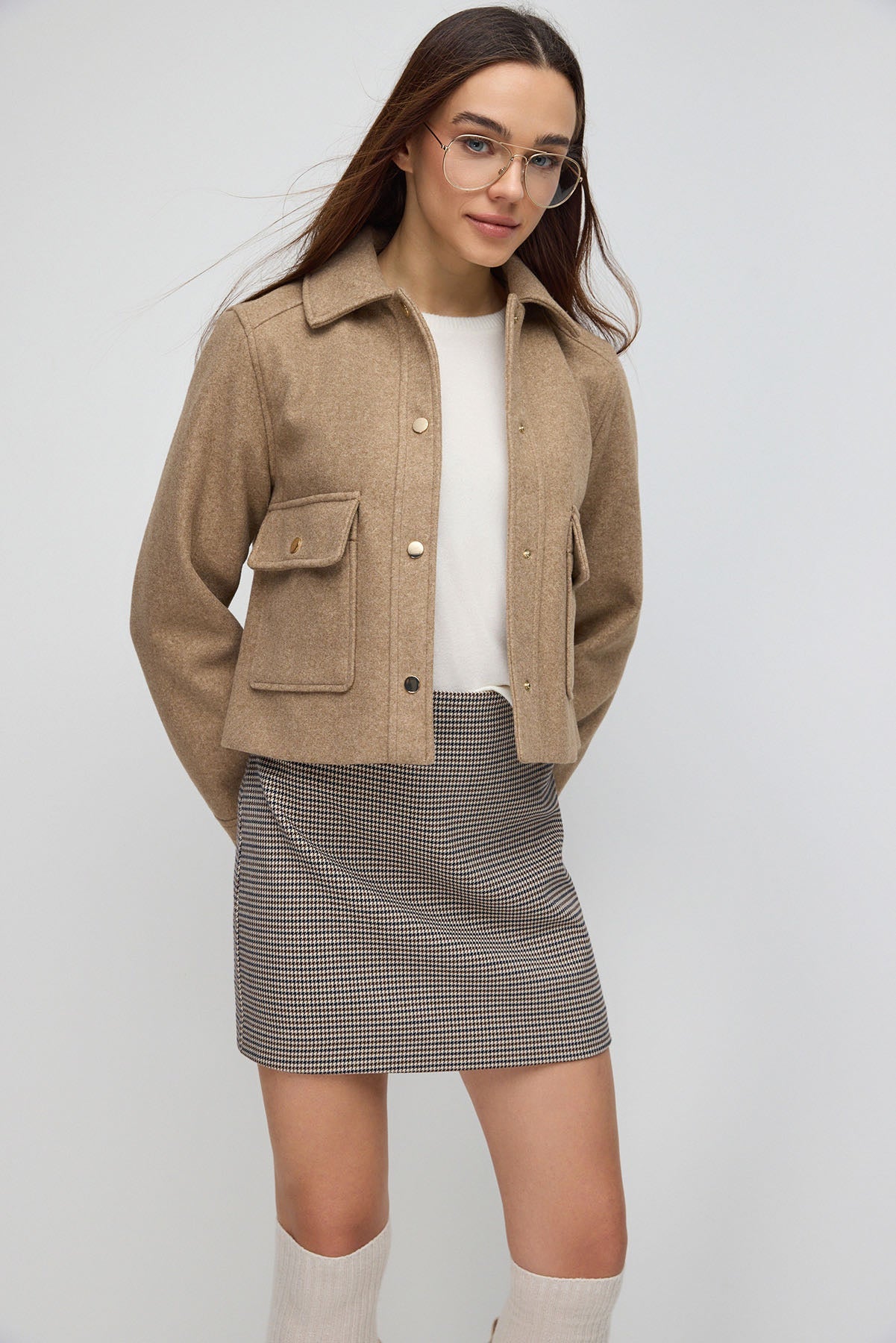 Kurze Jacke mit Taschen