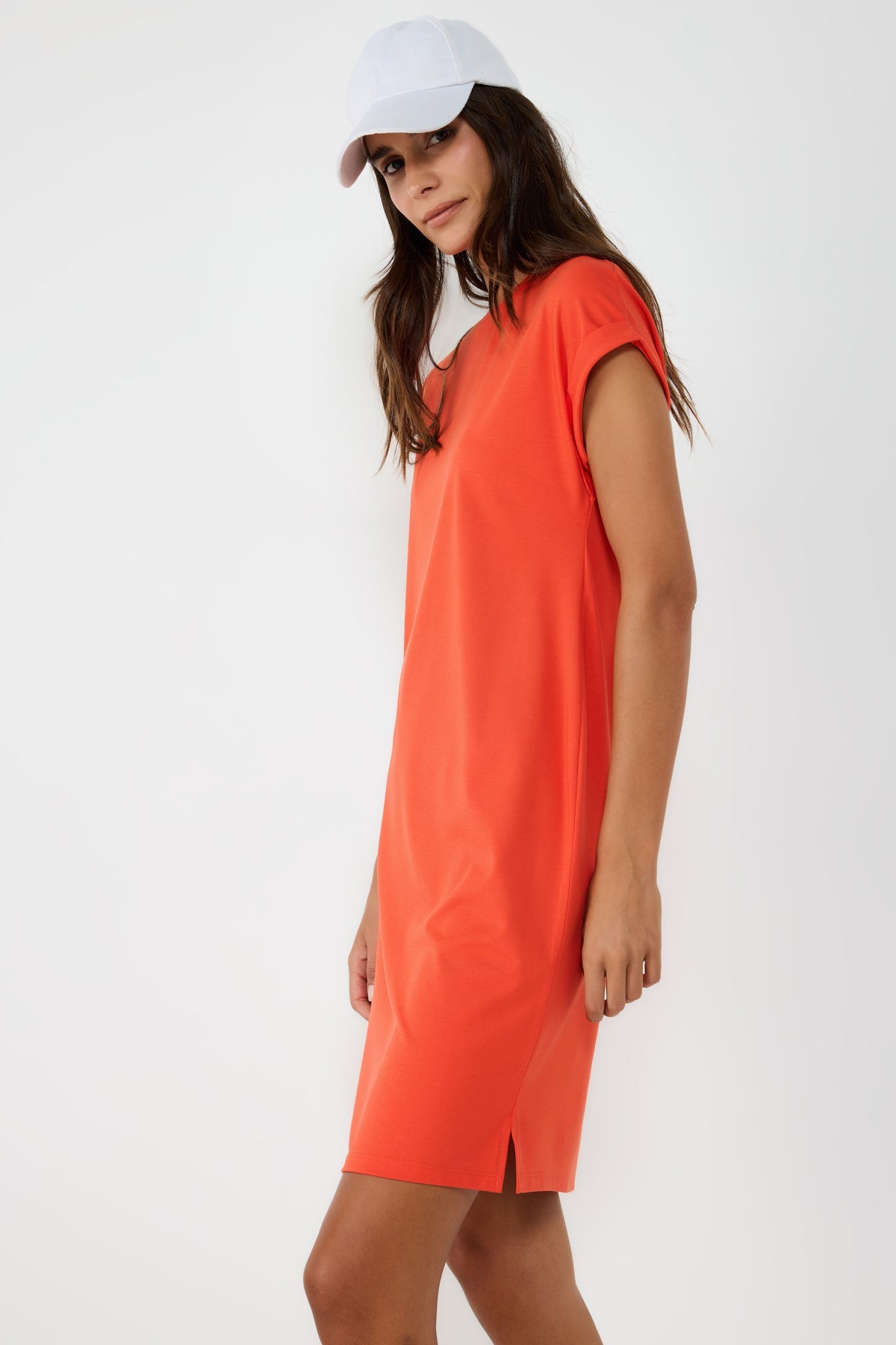 Basic-Kleid mit kurzen Ärmeln